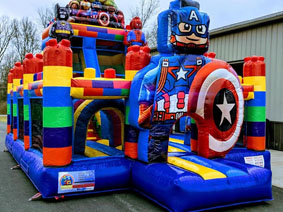 Marvel Legoland inflatable.