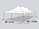 20' x 40' High Peak Pole Tent.