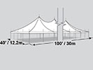 40' x 100' High Peak Pole Tent.