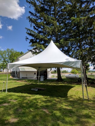 20' x 20' High Peak Frame Tent.