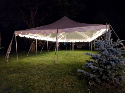 Graduation Party - 20' x 40' Lighted Tent (Rope Lights).