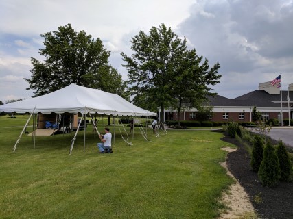 Merchandise Tent at Golf Outing, Findlay Country Club - 20' x 40' Tent.