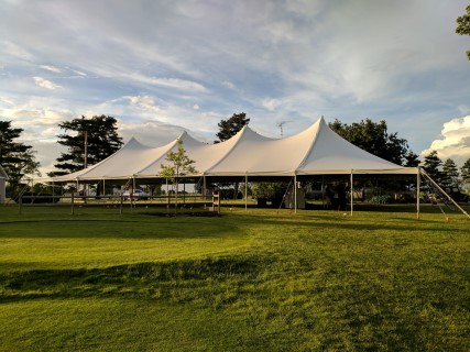 Outdoor Wedding and Reception at Golf Course - 40' x 100' Tent.