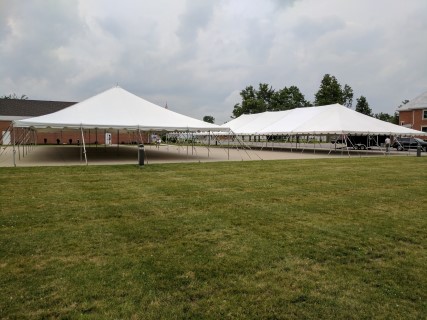 Church Festival - Two 40' x 100' Tents on Concrete.