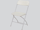 White Steel/Plastic Chair.